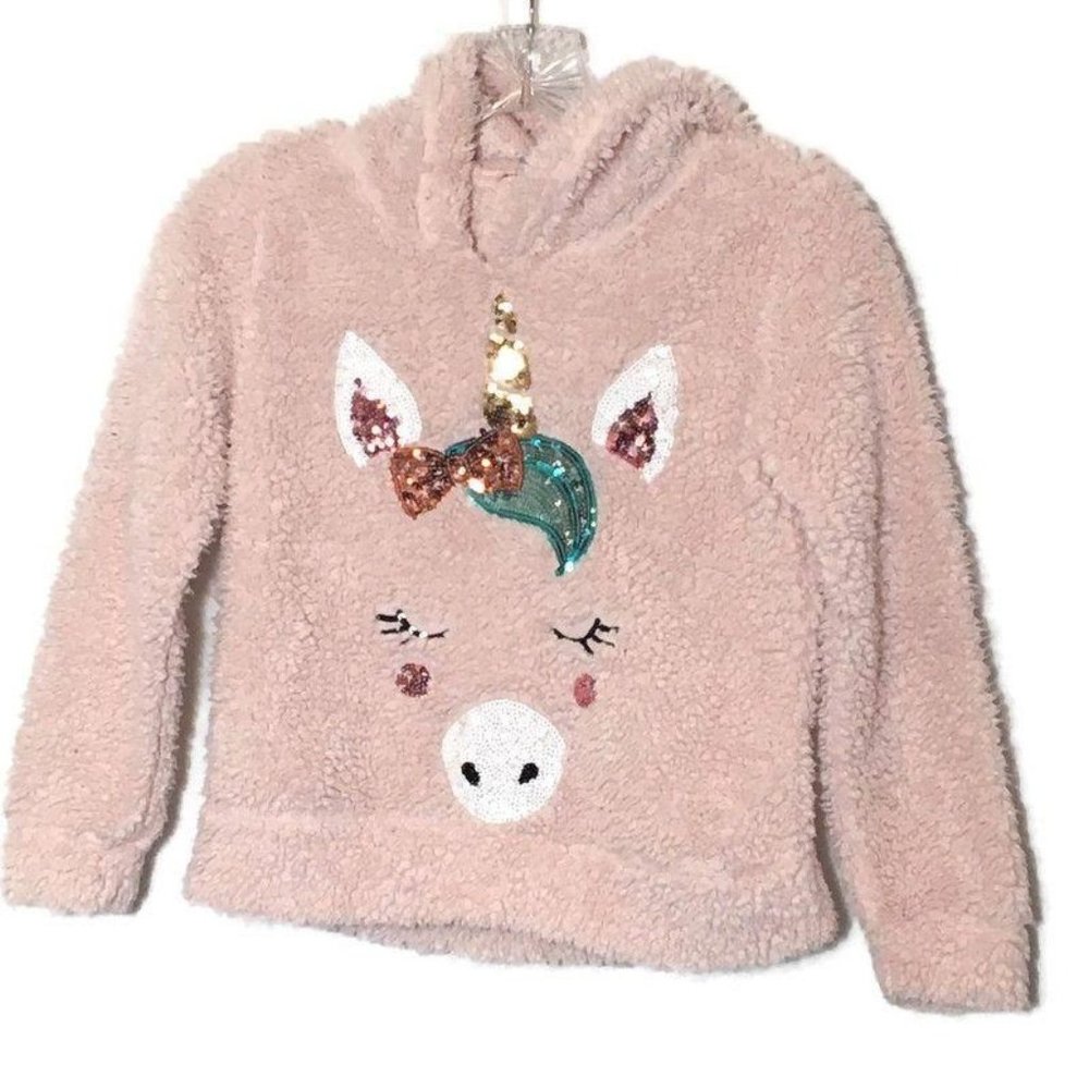 COPY - Miss Chievous Pink Sherpa Unicorn Hoodie S…